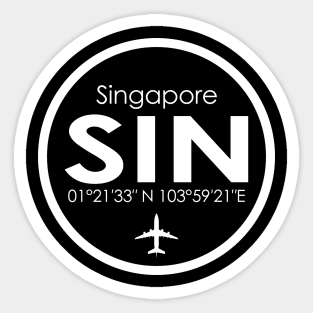 SIN, Singapore Changi Airport Sticker